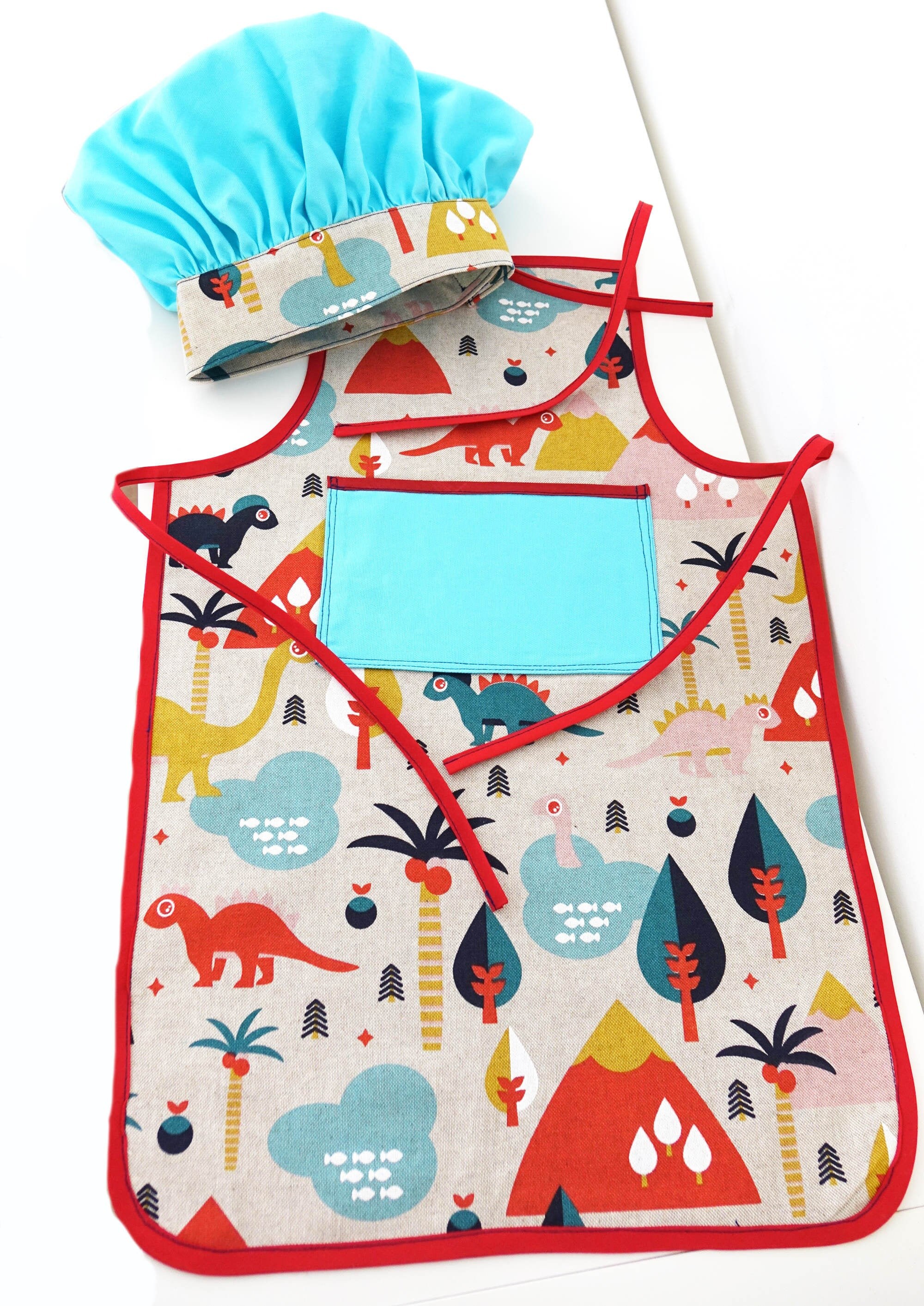 Tablier Enfant et Toque de Cuisine , Ajustable Pour Enfants