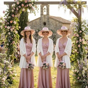 Wide brim toile de Jouy wedding hat, handmade hat, country chic bridal accessory, bespoke ladies' occasion hat, oversized brim ceremony hat image 2