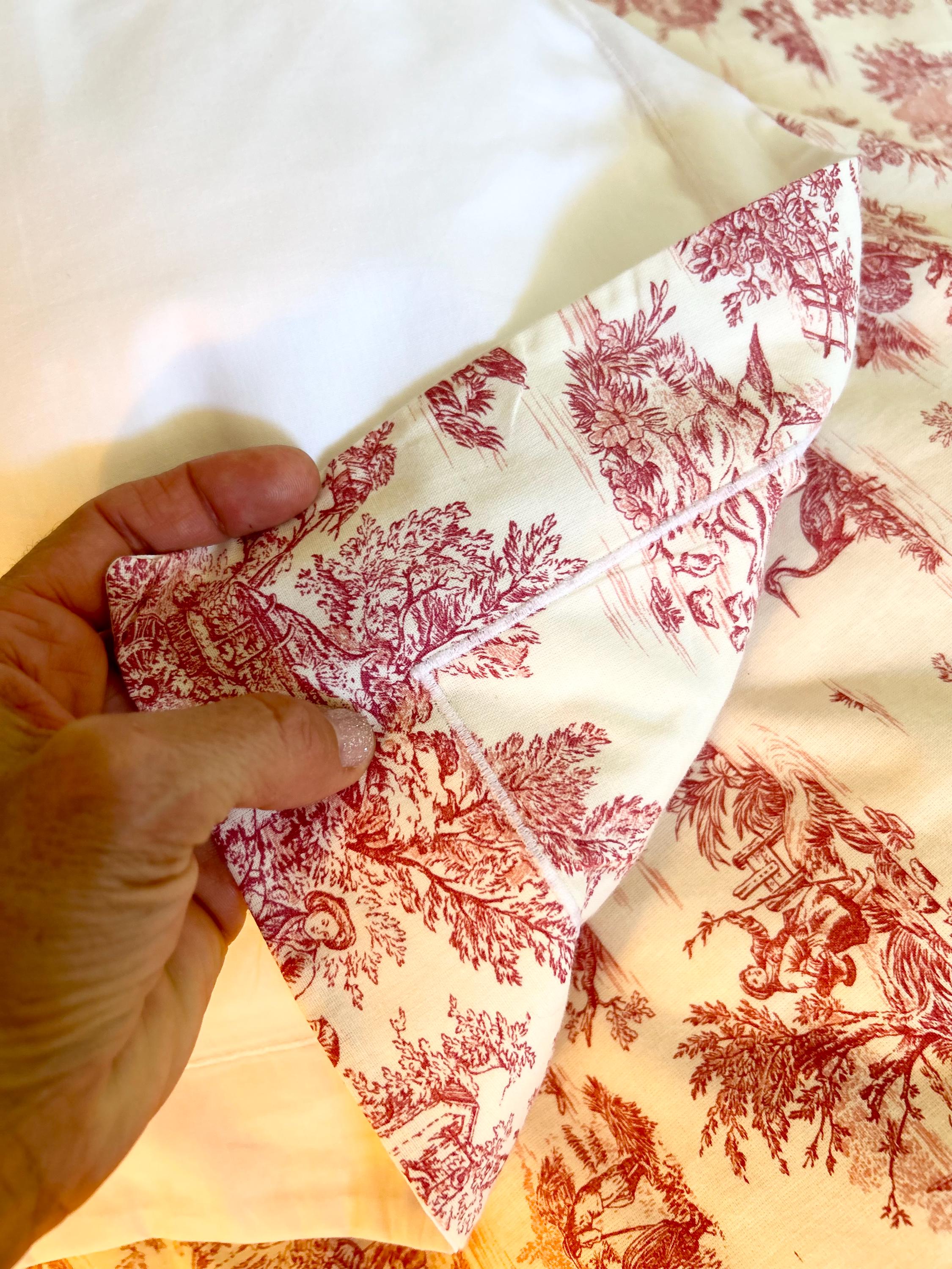 Toile De Jouy Bedding Set, Bed Sheets, Duvet Cover, Pillowcases, Duvet ...