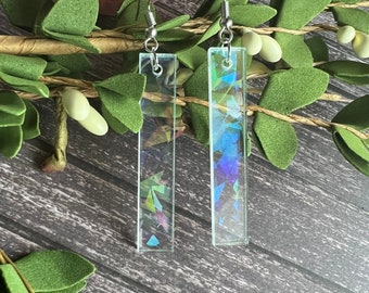 Holographic Bar Earrings