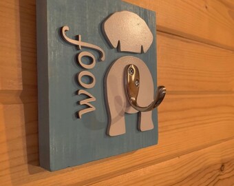 wooden dog leash holder etsy