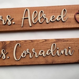 Teacher Name Sign, Gift for Teacher, Teacher Appreciation Gift, Sign for Teacher Office