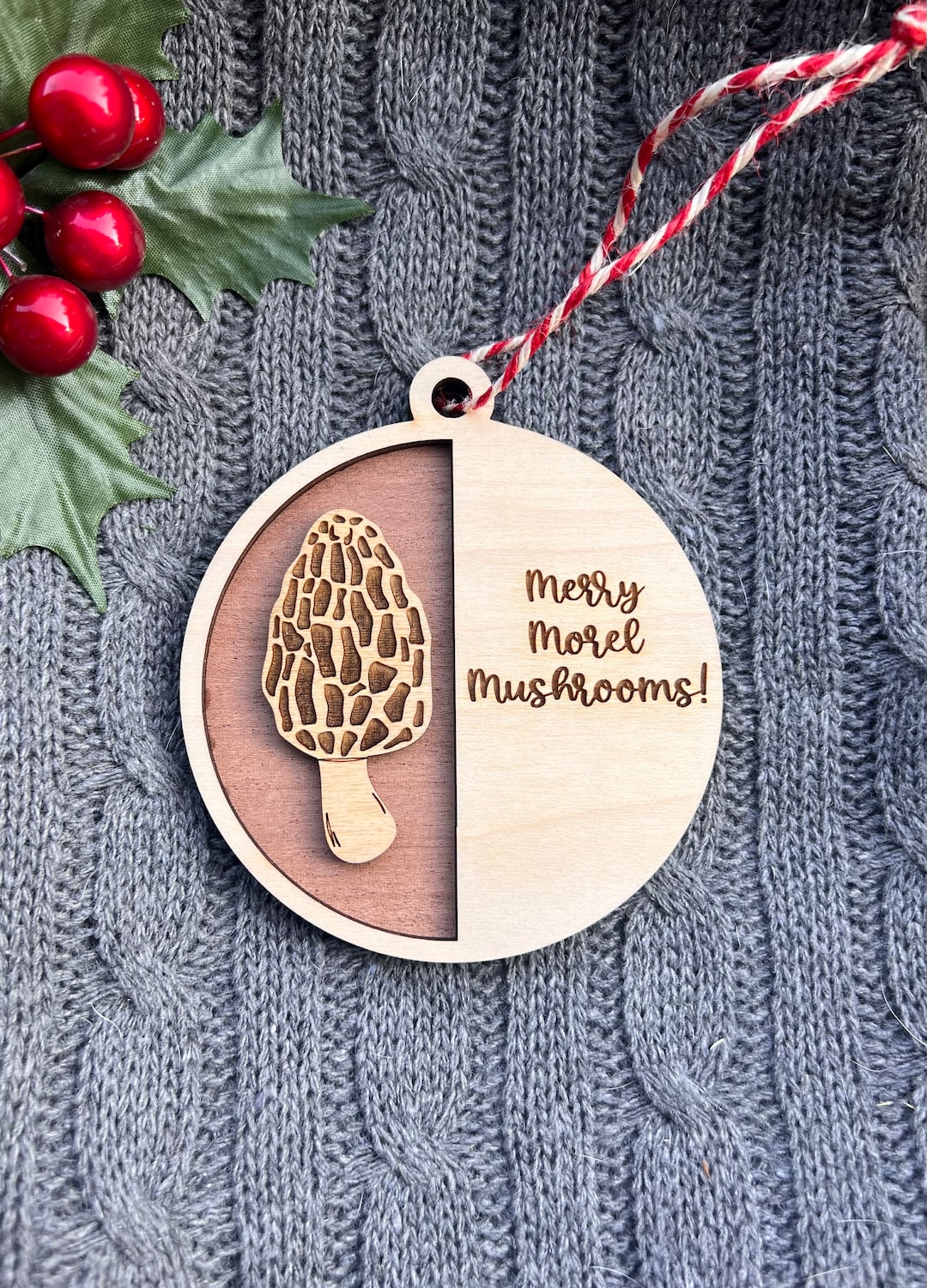 Morel Mushroom Ornament, Personalized Morel Mushroom Decor, Ornament for Mushroom Hunter Etsy