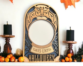 Halloween Countdown Sign with Bat