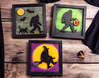Halloween Bigfoot sign for Home Decor