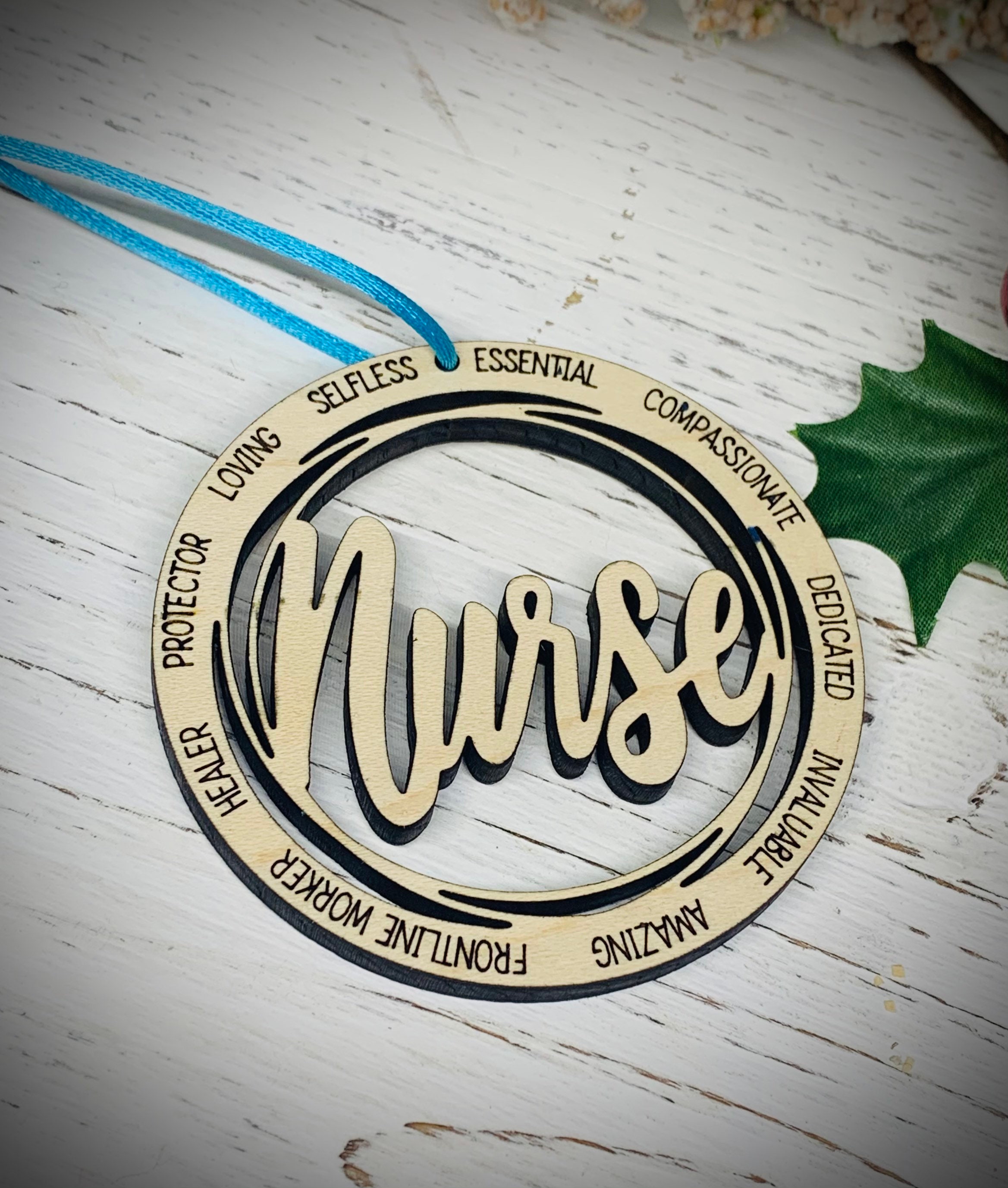 Nurse Ornament Wood Ornament Commemorative Ornament Gift Etsy UK