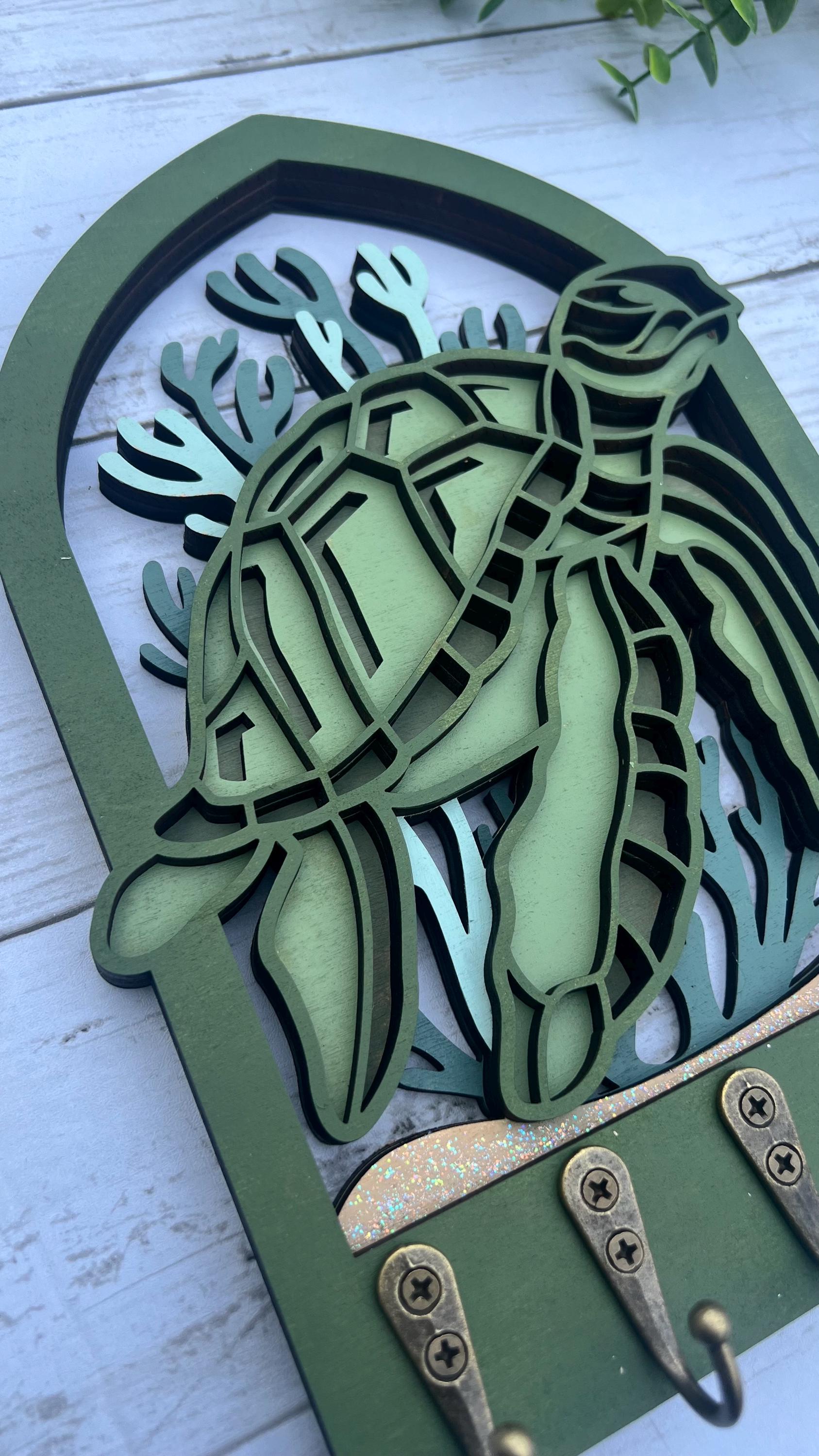 Turtle Key Box Sea Turtle Key Holder for Wall, Fun Sea Lover Home Decor for Wall ...