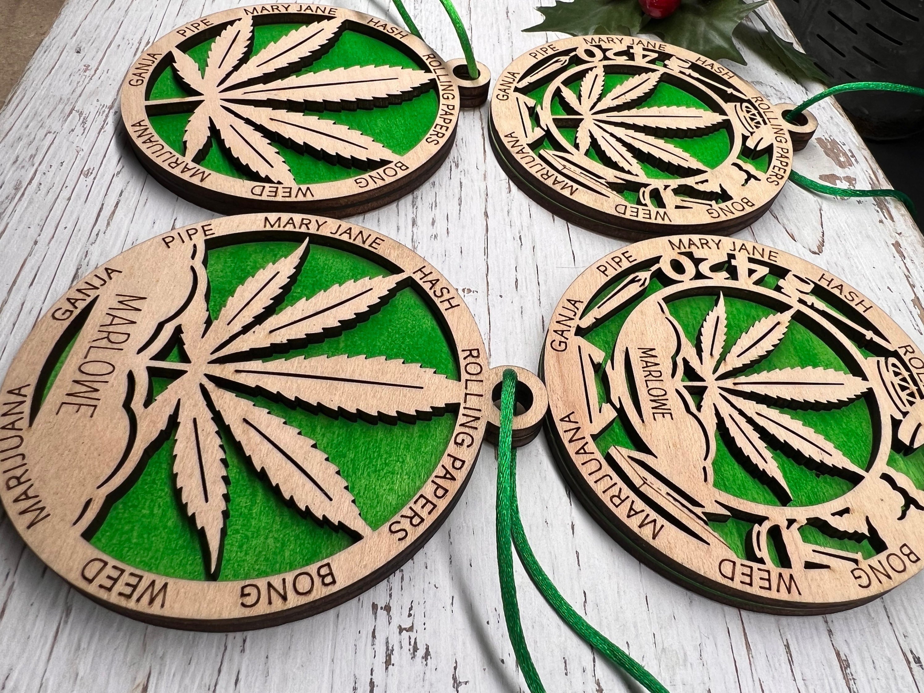 Marijuana Ornament Gift for Smoking Friend Personalized Weed Etsy