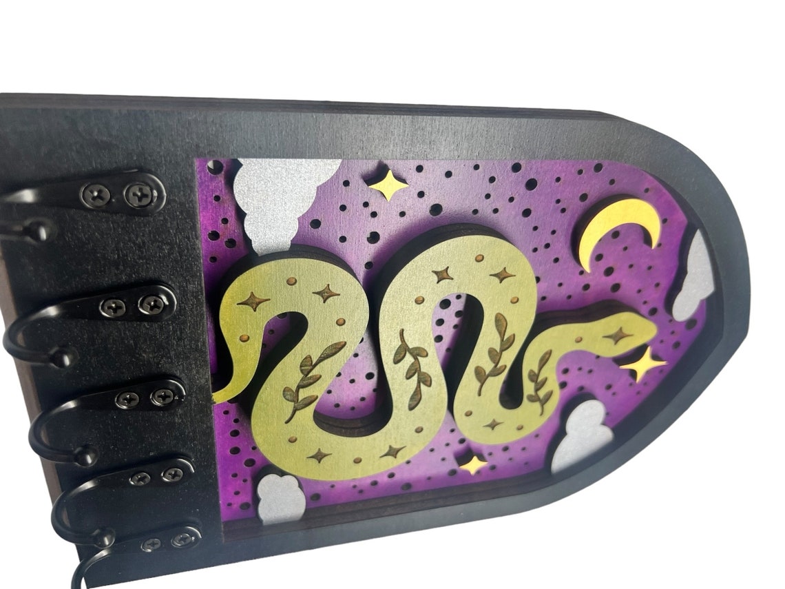Key Rack In Snake Shape Celestial Snake Keyholder, Keychain Holder for Wall, Enchanting Decor ...