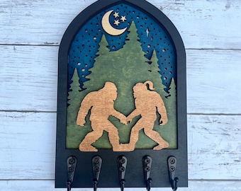 Custom Bigfoot Cutting Board Unique Gift For Camping Couple Custom