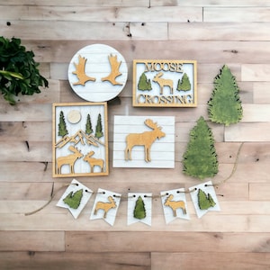 Moose Tiered Tray Decor