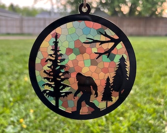 Bigfoot Suncatcher, Bigfoot Home Decor, Gift for Bigfoot Lover