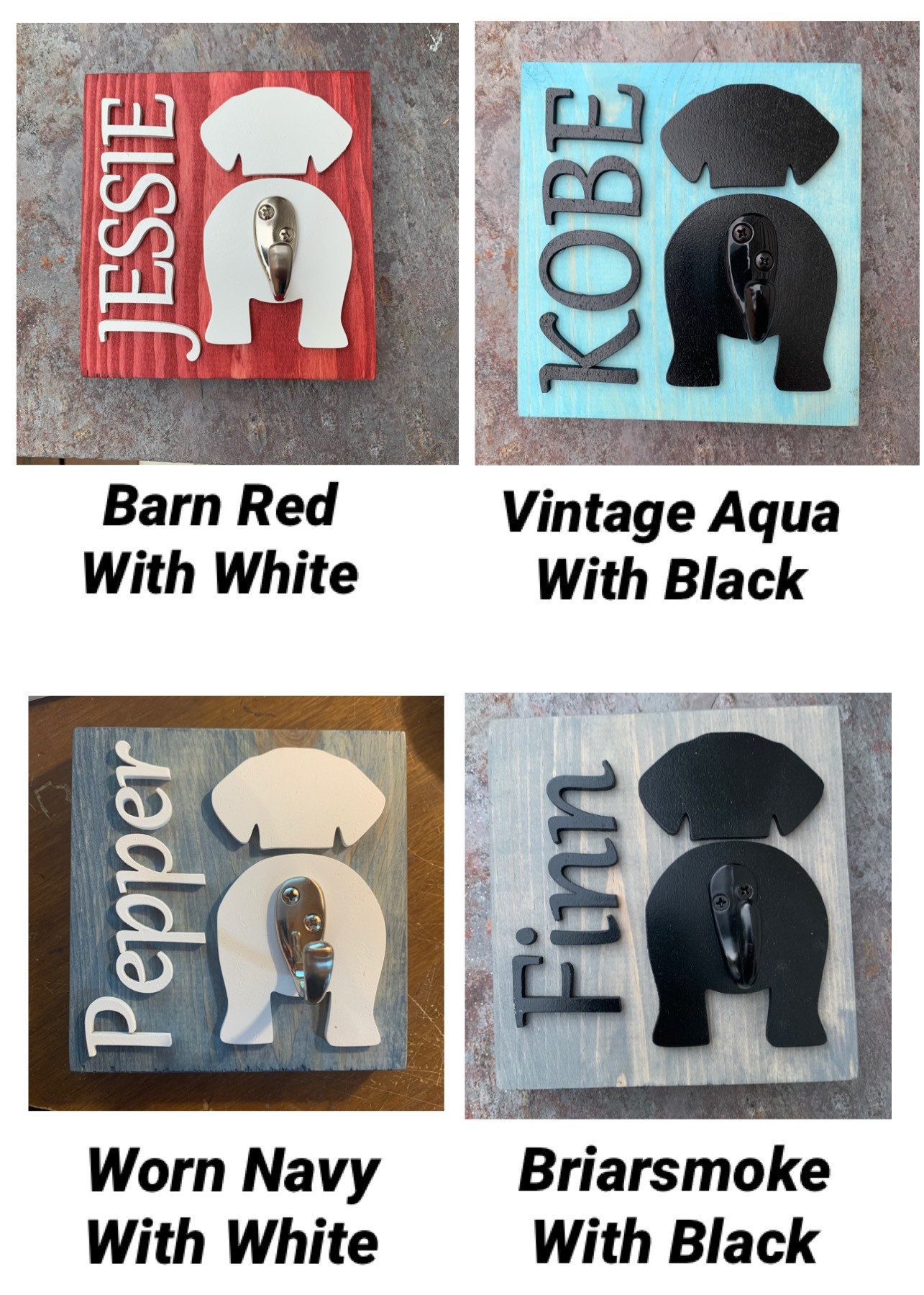 Dog Leash Sign With Hook Can Be Personalized Etsy