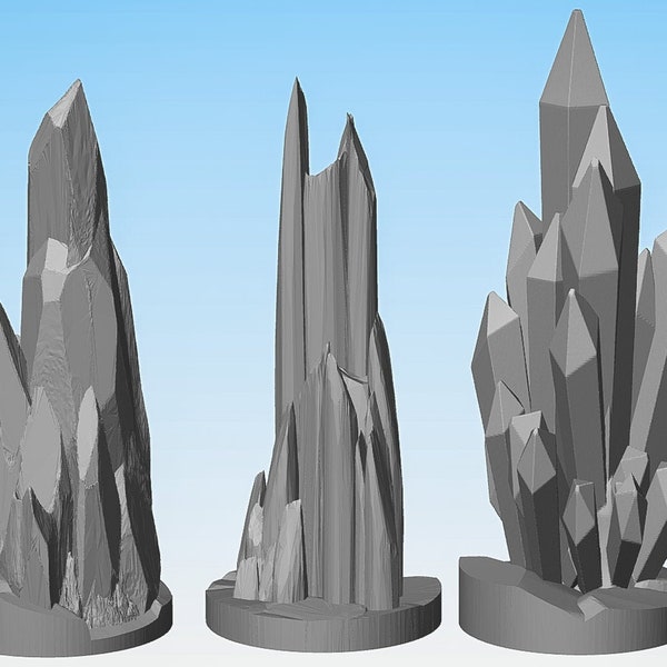 3x ICE COLUMNS | Props | Dungeons and Dragons | DnD | Pathfinder | Tabletop | RPG | Hero Size | 28 mm