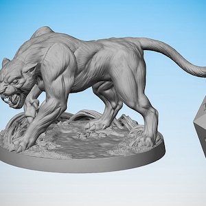 GREAT PANTHER (2 Sizes) | Dungeons and Dragons | DnD | Pathfinder | Tabletop | RPG | Hero Size | 28 mm