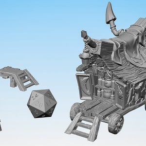 カート + 追加機能「Qimmi のカート」 |ダンジョンズ＆ドラゴンズ |ダンジョンズ&ドラゴンズパスファインダー |テーブルトップ |ロールプレイングヒーローサイズ | 28～32ミリ