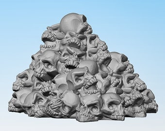 SKULL PILES (2x) | Props | Dungeons and Dragons | DnD | Pathfinder | Tabletop | RPG | Hero Size | 28 mm