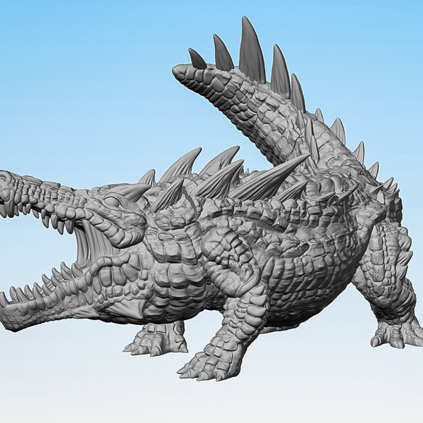 DIRE CROCODILE | Dungeons and Dragons | DnD | Pathfinder | Tabletop | RPG | Hero Size | 28 mm