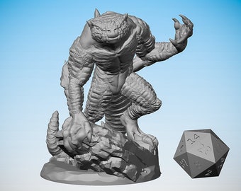 TROGLODYTE | 3D Print Mini | Resin | Dungeons and Dragons | Pathfinder | Tabletop | RPG | Hero Size | 28 mm