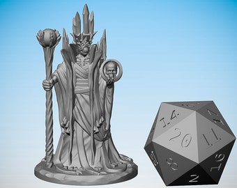 Astral UNDEAD NECROMANCER | Dungeons and Dragons | DnD | Pathfinder | Tabletop | RPG | Hero Size | 28 mm