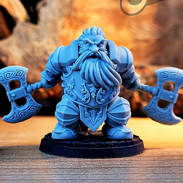 DWARF FIGHTER (M) "Sinar the Fearlessk" | Dungeons and Dragons | DnD | Pathfinder | Tabletop | RPG | Hero Size | 28 mm