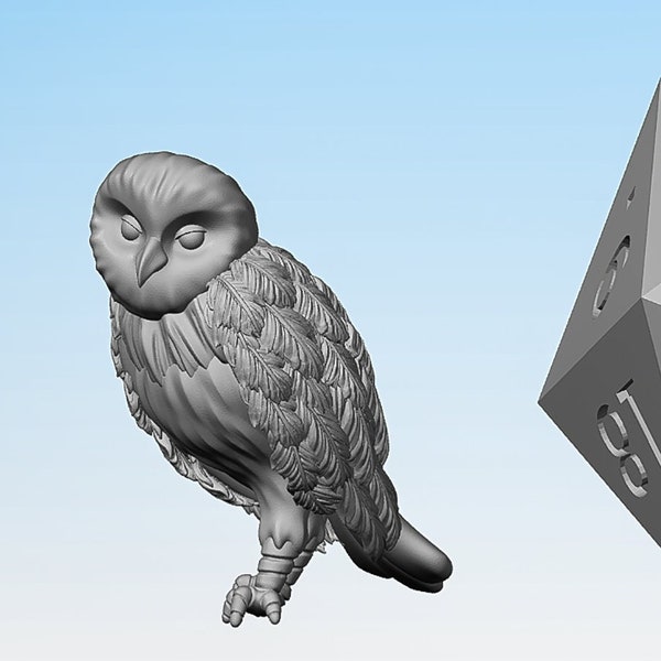 OWL FAMILIAR | Dungeons and Dragons | DnD | Pathfinder | Tabletop | RPG | Hero Size | 28 mm