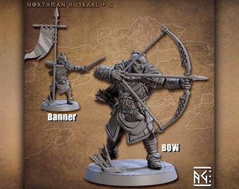 Warrior "Northman Huskarl C" | 8K 3D Print | Dungeons and Dragons | DnD | Pathfinder | Tabletop | 28-32 mm | Wargaming