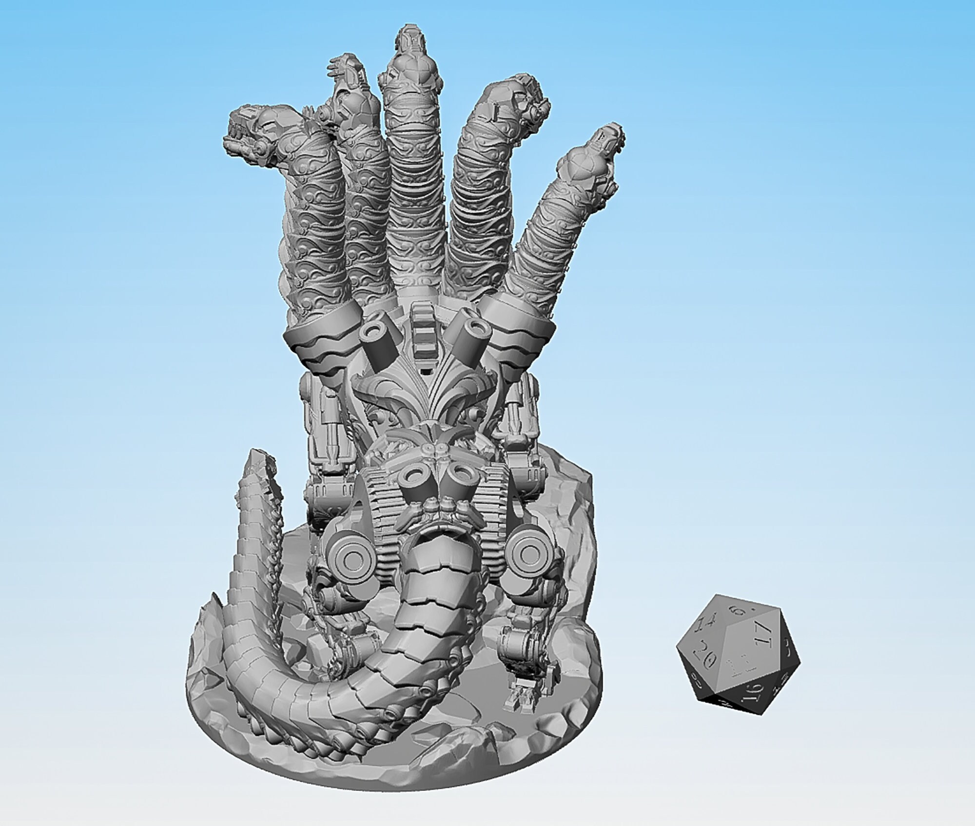 CLOCKWORK HYDRA Dungeons and Dragons Dnd Pathfinder Etsy