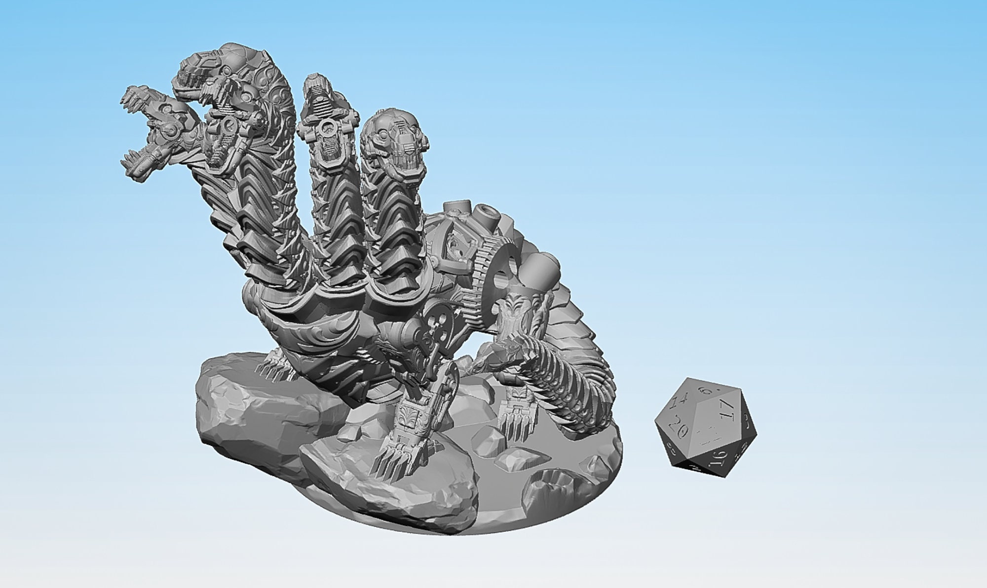 CLOCKWORK HYDRA Dungeons and Dragons Dnd Pathfinder Etsy