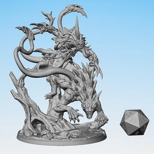 BOSS GNOLL "Shargat Skulldancer e Stalkerfiend" | Dungeon e Draghi | Italiano: Esploratore | Da tavolo | Gioco di ruolo | Dimensioni dell'eroe | 28-32 millimetri