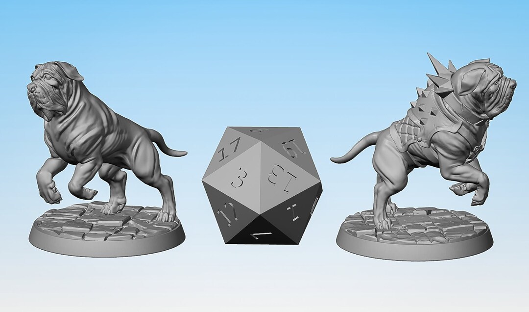 MASTIFF b requiem COMPANION, 2 Versions Dungeons and Dragons Dnd