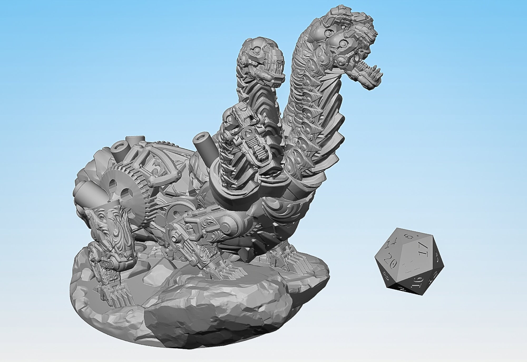 CLOCKWORK HYDRA Dungeons and Dragons Dnd Pathfinder Etsy