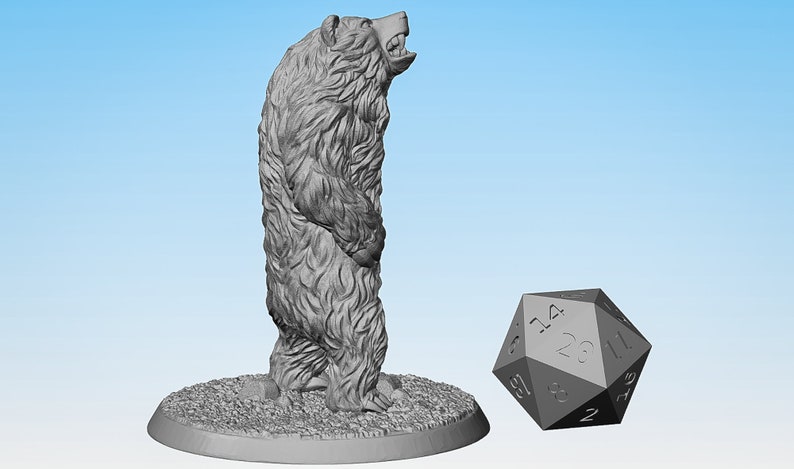 BEAR Drohend Dungeons and Dragons DnD Pathfinder Tabletop RPAG Hero Size 28 mm image 3