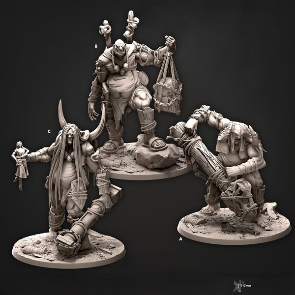 GIANT "Hungry Crushers" | DnD | Wargaming | Dungeons and Dragons | Pathfinder | Tabletop | RPG | 28-32 mm | 8K 3D Druck