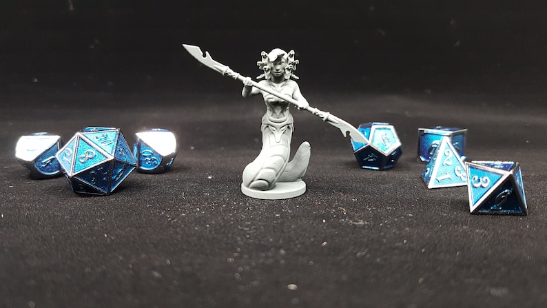 Dungeons and Dragons Tabletop 3D Print Mini Pathfinder Starfinder Medusa Yuan-Ti Naga DnD Resin RPG
