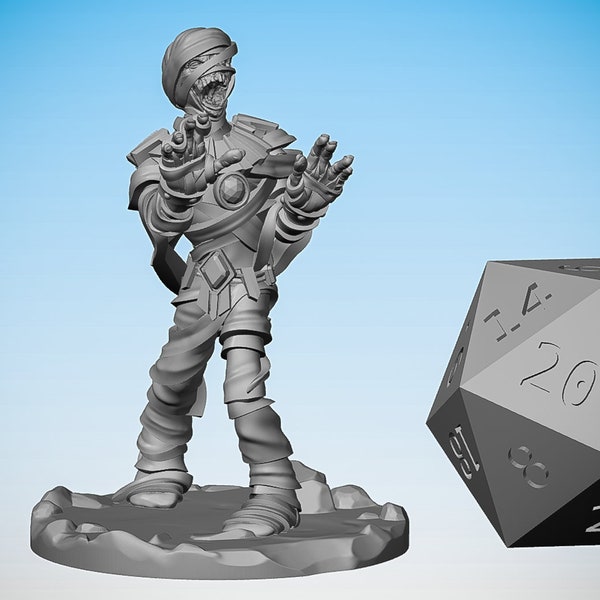 MUMMY LORD | Dungeons and Dragons | DnD 12K Print | Pathfinder | Tabletop | RPG | 28-32 mm | 28-32 mm