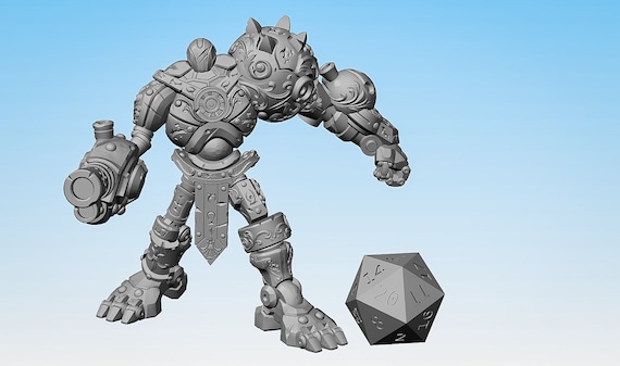 CLOCKWORK CONSTRUCT golem Dungeons and Dragons Dnd Pathfinder Tabletop RPG  Hero Size 28 Mm - Etsy