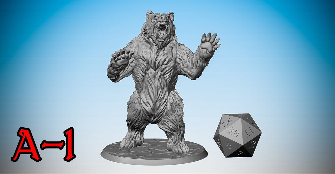 DIRE BEAR 3 versions Dungeons and Dragons DnD | Etsy