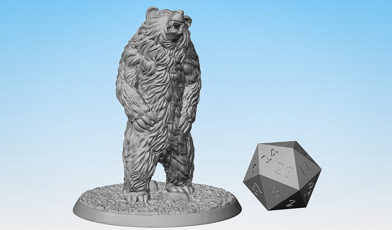 BEAR Drohend Dungeons and Dragons DnD Pathfinder Tabletop RPAG Hero Size 28 mm image 2