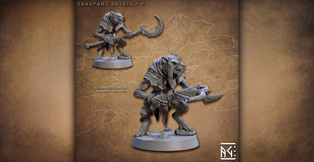 Ranger ratkin F 12K 3D Printing Dungeons and Dragons D&D Pathfinders ...