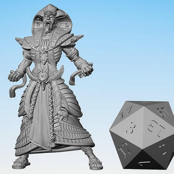 MUMMY KING | Dungeons and Dragons | DnD 12K Print | Pathfinder | Tabletop | RPG | 28-32 mm | 28-32 mm