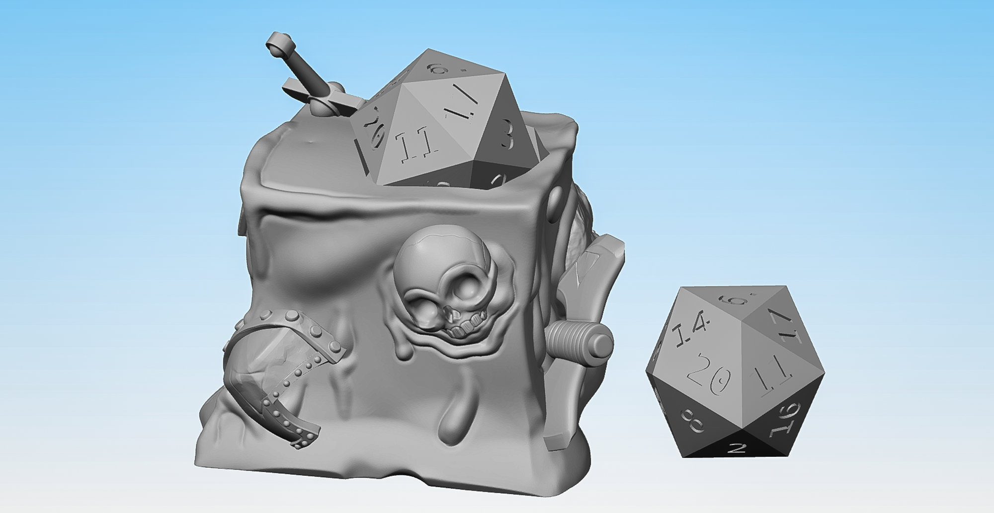 Dice Jail / Vault gelatinous Cube 02 Dungeons & Dragons Gaming Accessoires Tabletop Dnd RPG