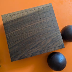 Dai Hasami Shogi massivt valnötsträbräde handskuret 9x9 spel Go-bräde bild 7