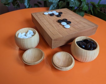 Solid Pear wood 9x9 hand carved game Go board