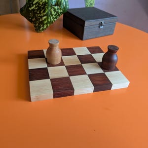 Handmade Wooden Volterra game set. Sucupira wood and Maple wood.