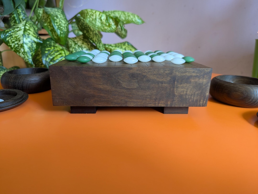 9x9 Goban. Solid Walnut Wood. Hand Carved Game Go Board Etsy