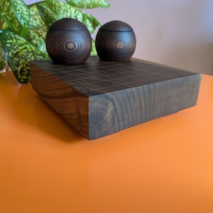 Dai Hasami Shogi massivt valnötsträbräde handskuret 9x9 spel Go-bräde bild 6