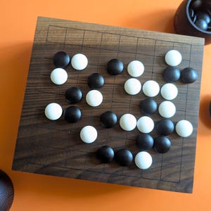 Dai Hasami Shogi massivt valnötsträbräde handskuret 9x9 spel Go-bräde bild 12