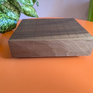 Dai Hasami Shogi massivt valnötsträbräde handskuret 9x9 spel Go-bräde bild 18
