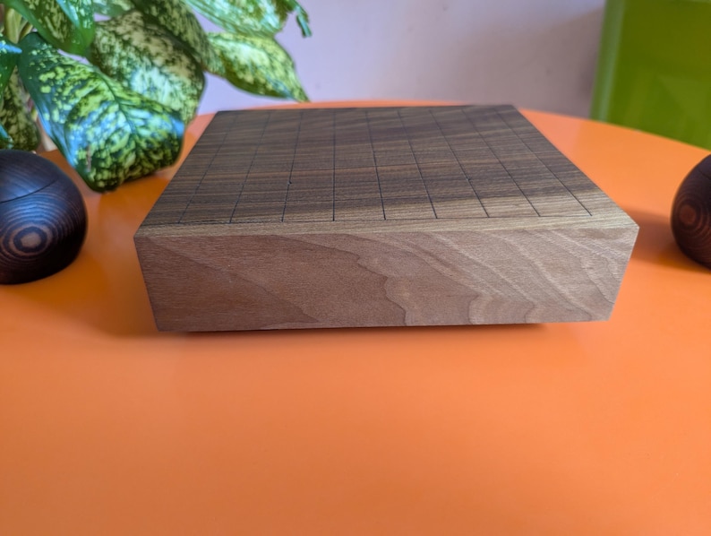 Dai Hasami Shogi massivt valnötsträbräde handskuret 9x9 spel Go-bräde bild 18